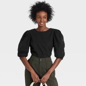Black Puff Sleeve A New Day Top